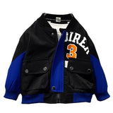 Toddler Boys Jackets Boys' Spring and Autumn Clothing Jacket Baseball Uniform Children