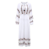 Women Dresses Flower Embroidered Hollow Dress