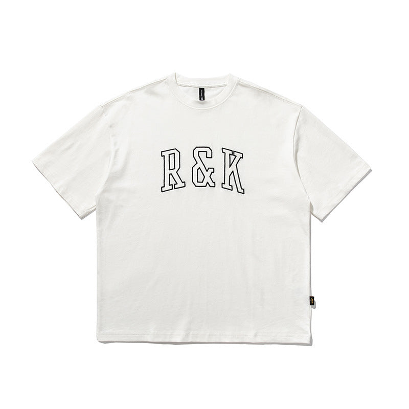 2022 Summer Man Outfits Letters Embroidered Crew Neck