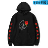 Black Rose Hoodie Payton Moormeier Printed Series Men's and Women's Hooded Sweater Autumn and Winter