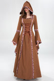 Vintage Empire Waist Dress Long Vintage Women's Dress with Bell Sleeves