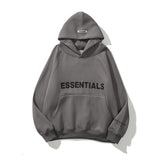 Fog Essentials Hoodie Fear of Fog Double Line Essentials Adhesive Three-Dimensional Letter Sweater Hoodie Couples Coat