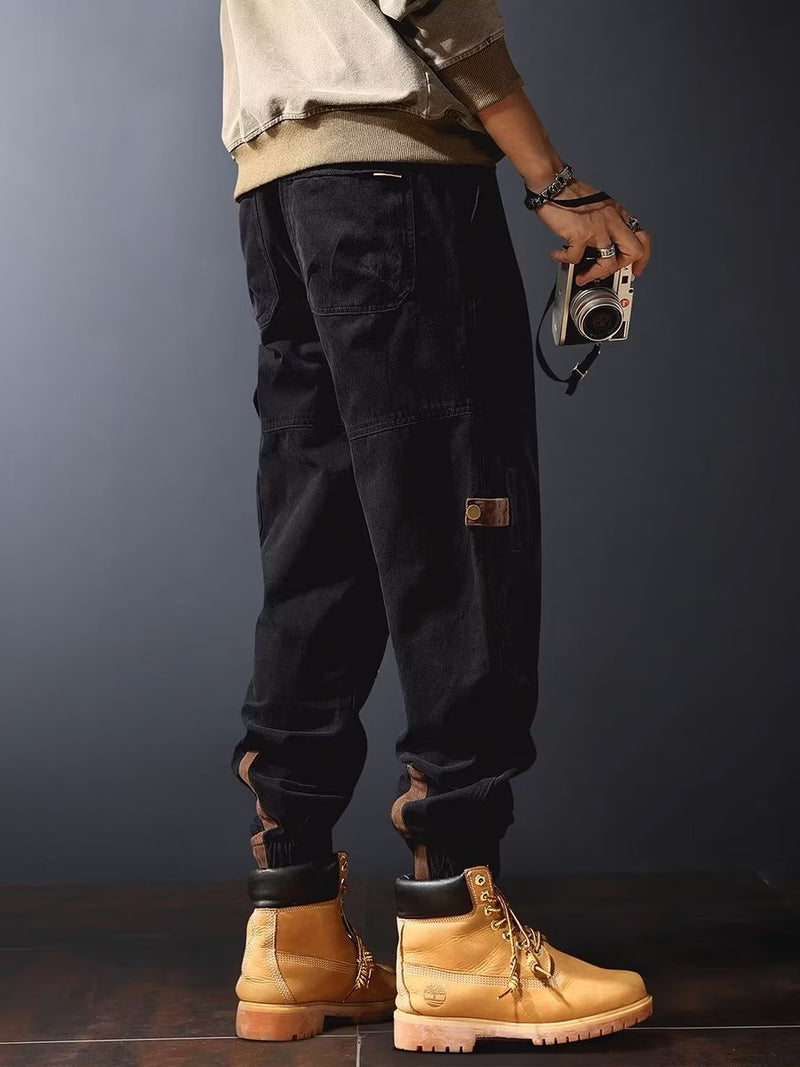 Men Cargo Pants Overalls Men's Spring and Autumn Loose Casual Trousers