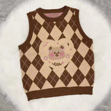 Gothic Lolita Harajuku Style Clothing Autumn New Love Bear Sweater Vest