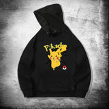 Men and Women Pokemon Pikachu Hoodie Loose Shoulder