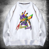 Men and Women Pokemon Pikachu Hoodie Neon Genesis Evangelion EVA Crew Neck Sweater