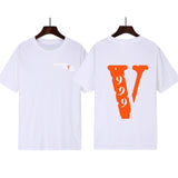 999 Vlone T Shirt Men's Printed Hip-Hop Street Short-Sleeved T-shirt