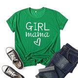 Boy Mama T Shirt Girl Mama Printed Short Sleeve round Neck T-shirt