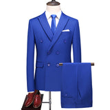 Double Brewed Seersucker Suit Men's Three-Piece Suit