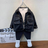 Toddler Boys Jackets Boy's Leather Jacket Coat