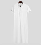 Mens Thobes Men's Shirt Zipper Muslim Robe