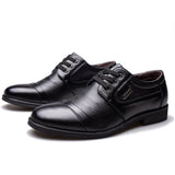 Indo Western Shoes Spring Men's Casual Leather Shoes Lace-up Litchi Leather Shoes