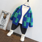 Toddler Boys Sweater Boys' Knitted Sweater Cardigan Children Spring and Autumn