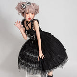 Gothic Lolita Harajuku Style Clothing Lolita Dress JSK Dark Elegant CLA Lace Dress for Women Summer