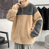 Men's Autumn Winter Coat Fleece-Lined Thickened Cotton-Padded Coat