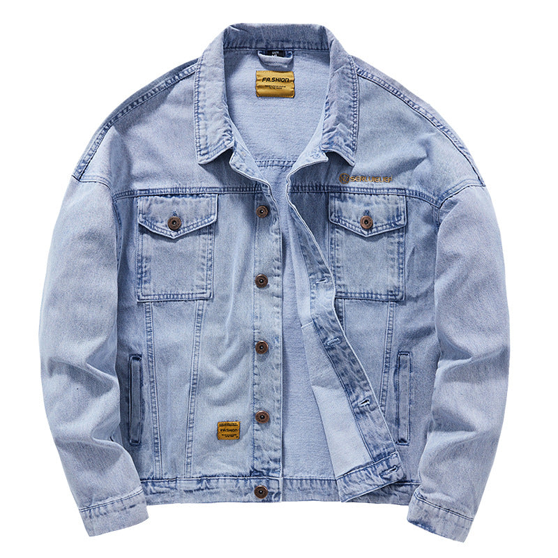 Denim Shirts Denim Jacket Men's Loose Spring and Autumn Tops