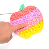 Pop Fidget Toys It Purse Bag Children's Student Fashion Satchel Rainbow Color Decompression Bubble Music Toy Bag