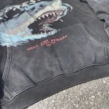 Present Hoodie Big White Shark Limited Retro Distressed Loose Hooded Sweater Heavy Weight