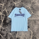 Thrasher T Shirt Niche T-shirt Couple Skateboard Flame T-shirt Summer