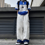 Harajuku Clothing Men Classic Retro Pants Straight Leg Pant Summer Cargo Pants Men and Women Casual Loose Wide Leg Pants Trousers