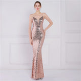 Sequin Evening Dress Sequined Fishtail Formal Dress