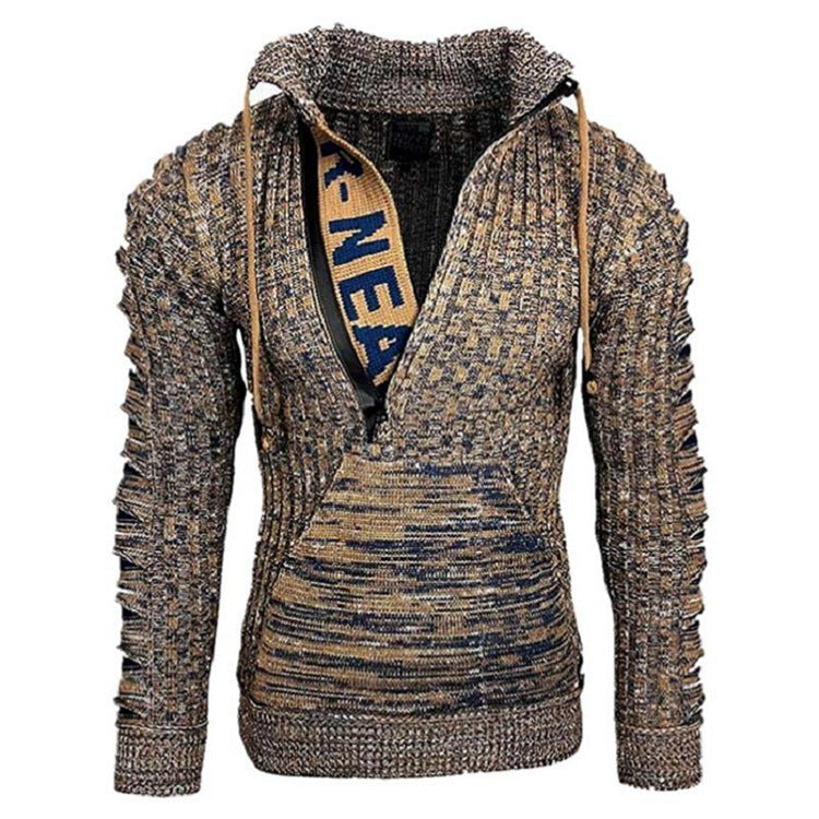 John Dutton Jacket Long Sleeve Lapel Knitwear Loose Large Size Pullover Sweater Coat