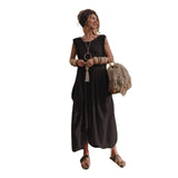 Women Bohemian Dress Women's Summer Loose plus Size Dress