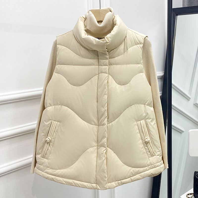 Women Winter Coats Puffer down Vest Autumn and Winter Vest Women's Lightweight Fashion Vest