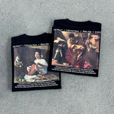 Off White T Shirts 21fw Caravaggio Black Oil Painting