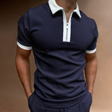 Polo Shirts Short Sleeve Color Matching Top