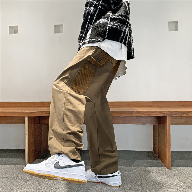 Men Cargo Pants Workwear Pants Men's Spring Trendy Casual Pants Loose