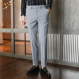 Men Trousers Men's Pinstripe Casual Suit Pants