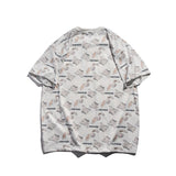 Men T Shirt Summer Casual Tops Cartoon Rabbit Full Printed Short Sleeve T-shirt