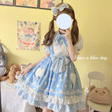 Gothic Lolita Harajuku Style Clothing Dress Rabbit Ears Short-Sleeved Underwear Shirt