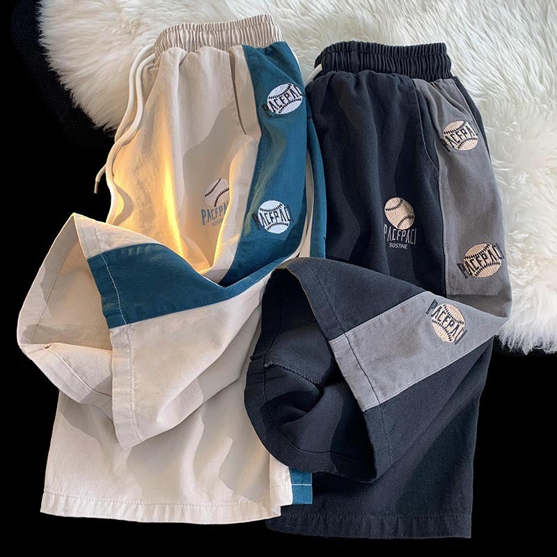 Men Shorts Summer Straight Loose Shorts