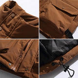 Men Vest Frock Vest Cotton-Padded Jacket Men's Winter