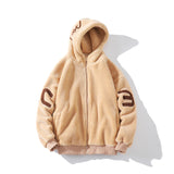 Men's Autumn Winter Coat Fleece-Lined Thickened Cotton-Padded Coat