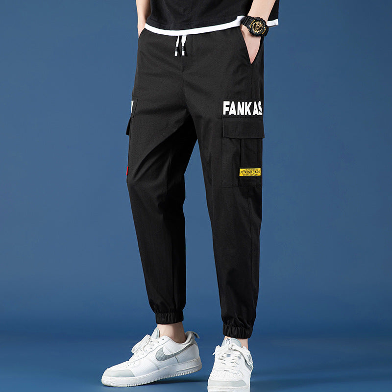 Men Cargo Pants Cotton Overalls Men's Casual Pants Baggy Pants