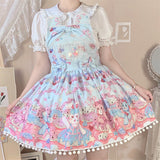 Gothic Lolita Harajuku Style Clothing Donut Party Lolitajsk Suspender Dress