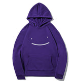 Smiley Face Hoodie Print Casual Fashion Loose Men's Hoodie