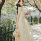 Women Cottagecore Dress Summer Vintage Dress