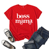 Boy Mama T Shirt Mama Printed Short Sleeve T-shirt