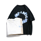 Couple's Three-Dimensional Letter Short Sleeve T-shirt Men's Summer Loose round Neck Half Sleeve Student Cotton Casual