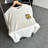Human Made T-Shirt Slub Cotton Cute Tiger Pattern Loose Couple