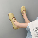 Nude Pumps Block Heel Vintage Leather Shoes