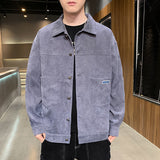 Corduroy Patch Jacket Spring Jacket Casual Loose Lapels Men's Clothing