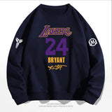 In Memory of Kobe Hoodie Kobe Purple 24 Signature Commemorative round Neck Sweater Loose Casual