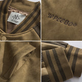 Men Baseball Jacket Spring Baseball Jacket Men Loose Jacket Color Matching Top