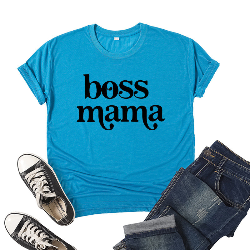 Boy Mama T Shirt Mama Printed Short Sleeve T-shirt