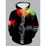 Drippy Hoodies Long Sleeve Patch Pocket Casual Loose 3D Hoodie
